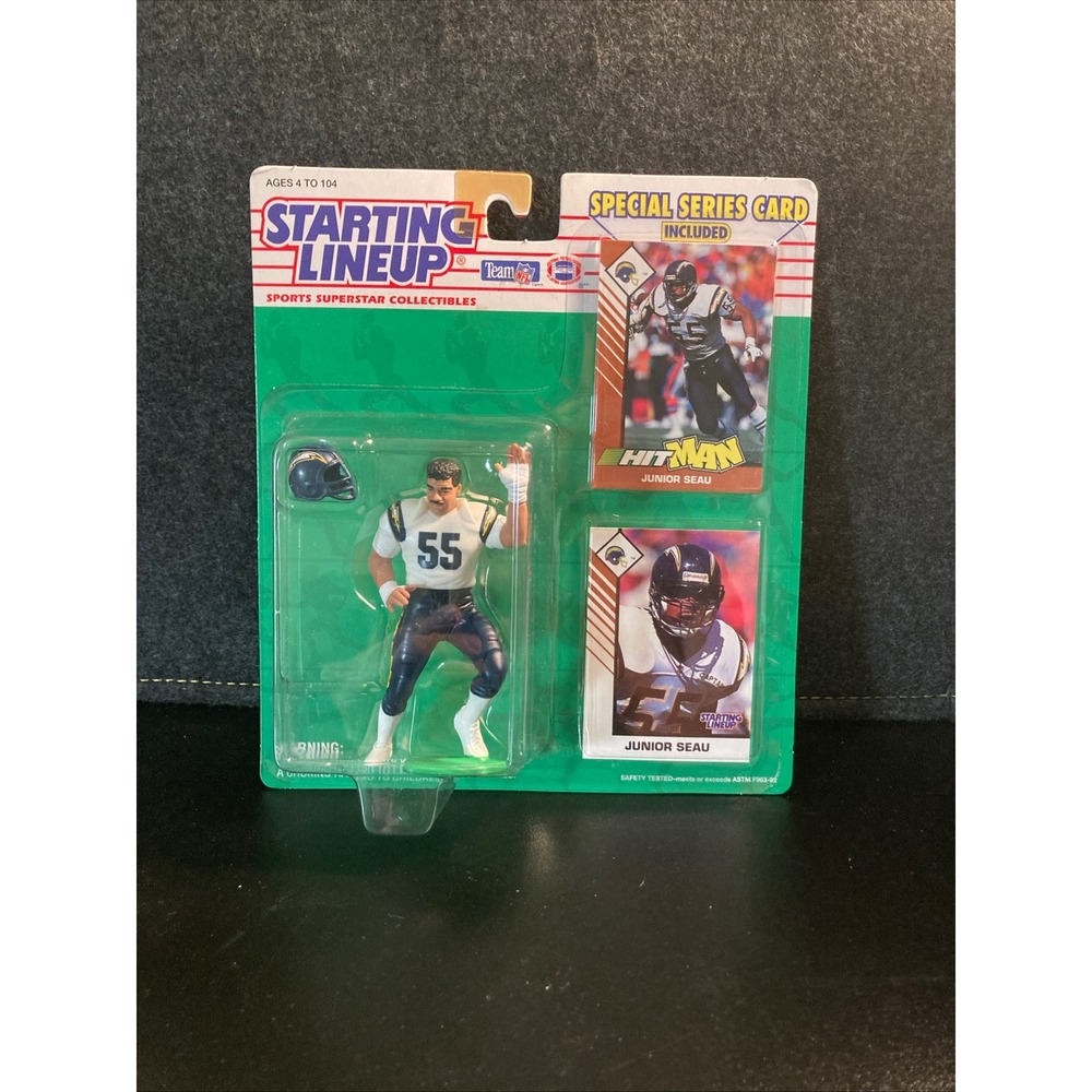 Kenner Starting Lineup 1993 Junior Seau San Diego Chargers NFL Figure New Sealed